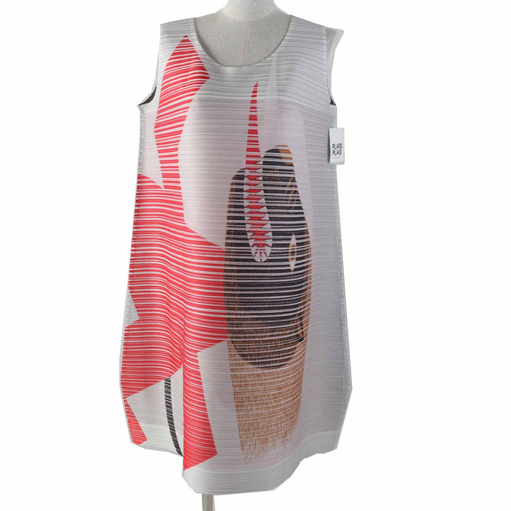 Pristine PLEATS PLEASE one piece Graphic Designer Kazumasa Nagai Bounce Dress