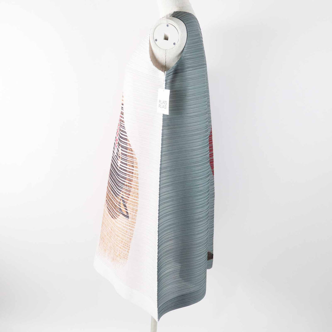Pristine PLEATS PLEASE one piece Graphic Designer Kazumasa Nagai Bounce Dress