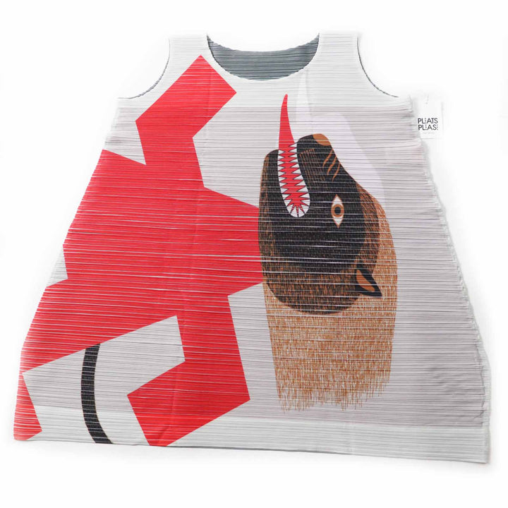 Pristine PLEATS PLEASE one piece Graphic Designer Kazumasa Nagai Bounce Dress