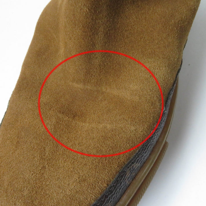 Excellent LOUIS VUITTON Knee-high boots monogram mouton Brown Suede leather Women 37