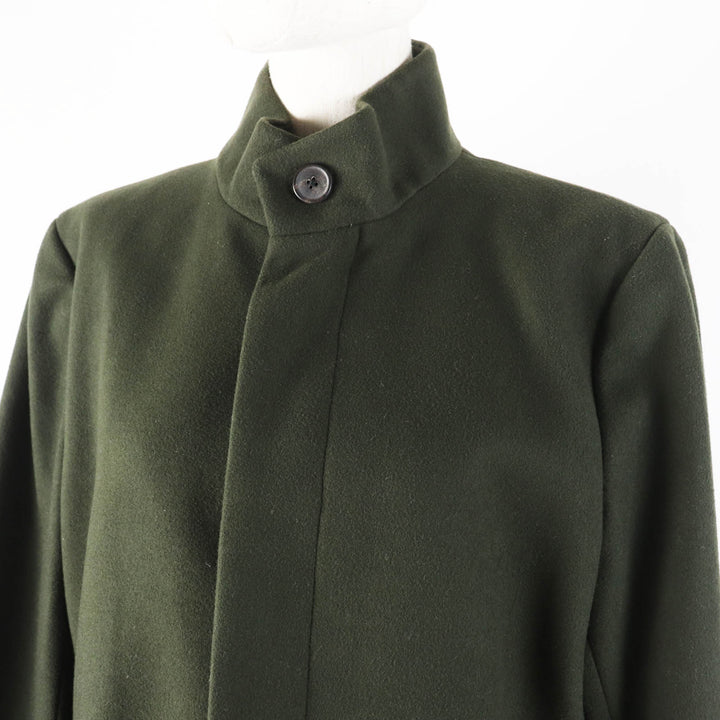 Excellent theory coat High neck khaki wool Women S 02-7409003-690-902