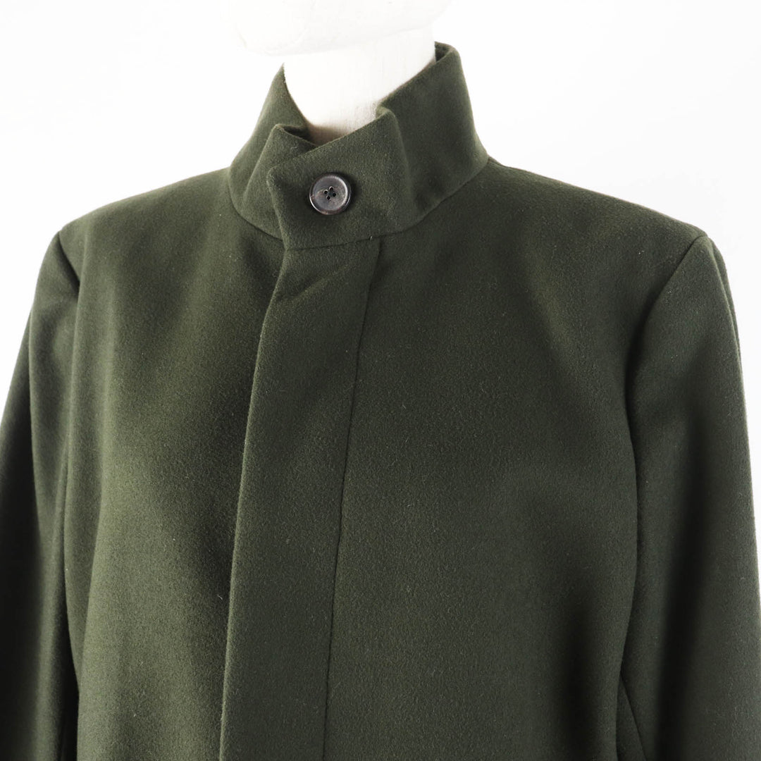 Excellent theory coat High neck khaki wool Women S 02-7409003-690-902