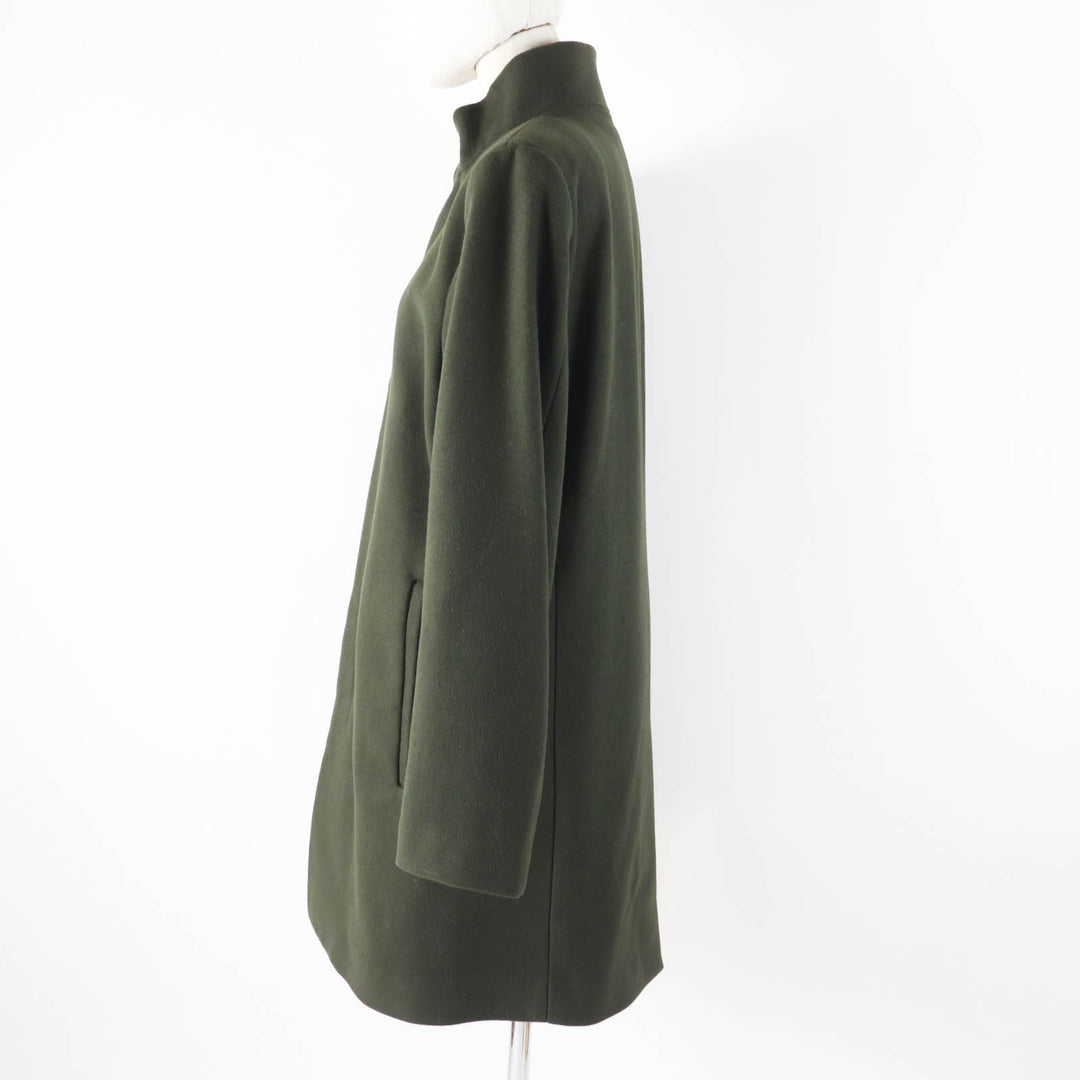 Excellent theory coat High neck khaki wool Women S 02-7409003-690-902