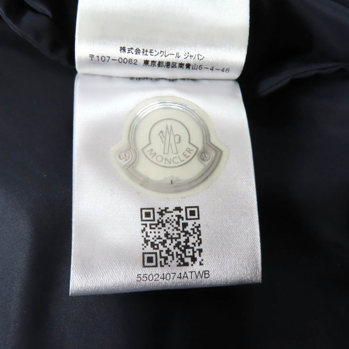 Great MONCLER Nylon jacket CAPBRETON stand-up collar, ZIP UP Navy khaki Nylon mens 2