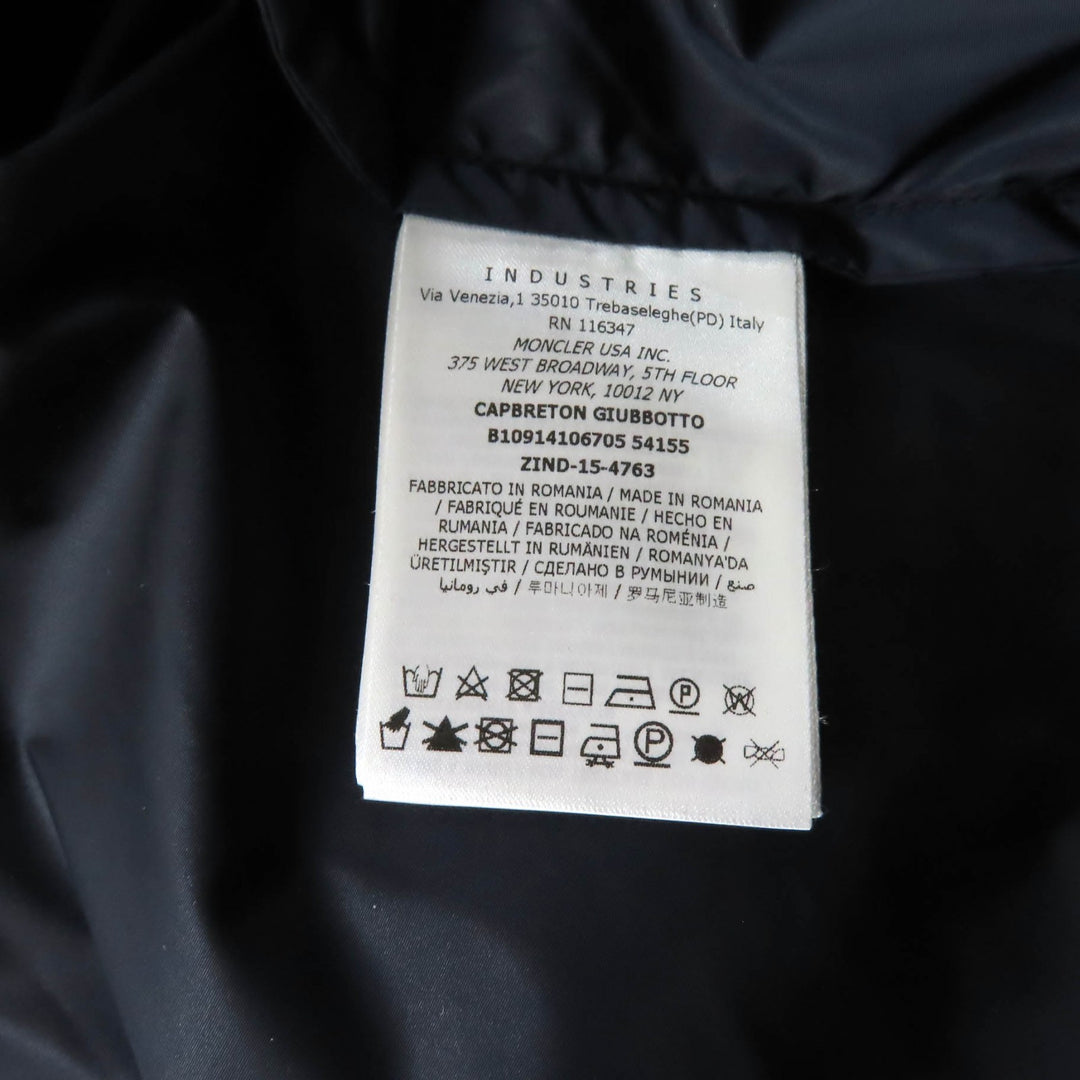 Great MONCLER Nylon jacket CAPBRETON stand-up collar, ZIP UP Navy khaki Nylon mens 2