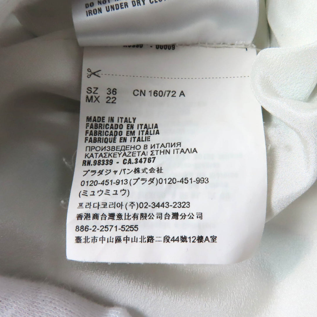 Very Good MIUMIU one piece Strawberry print ruffle collar long sleeve wrap white Viscose Women 36 MF2785