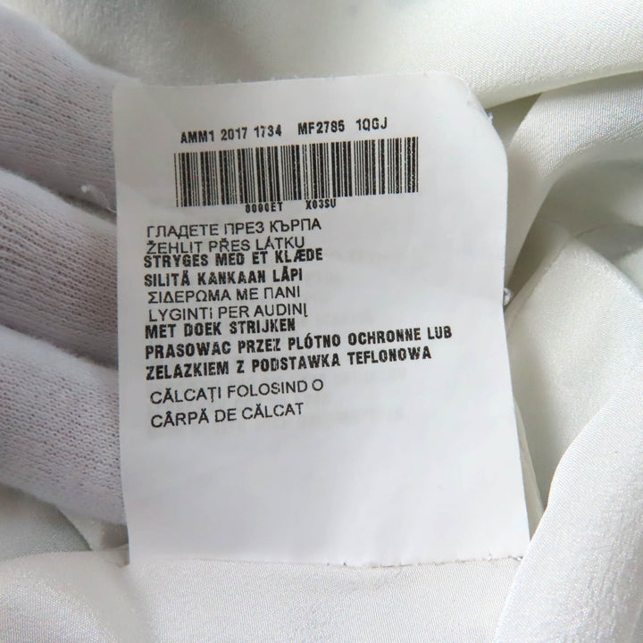 Very Good MIUMIU one piece Strawberry print ruffle collar long sleeve wrap white Viscose Women 36 MF2785