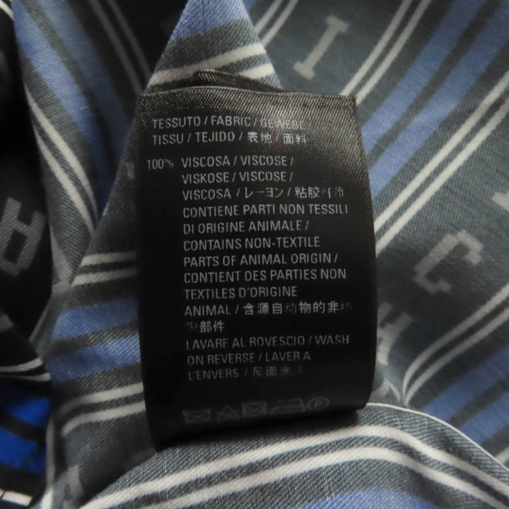 Excellent BALENCIAGA Long sleeve shirt Striped logo Oversized Multi Rayon 34