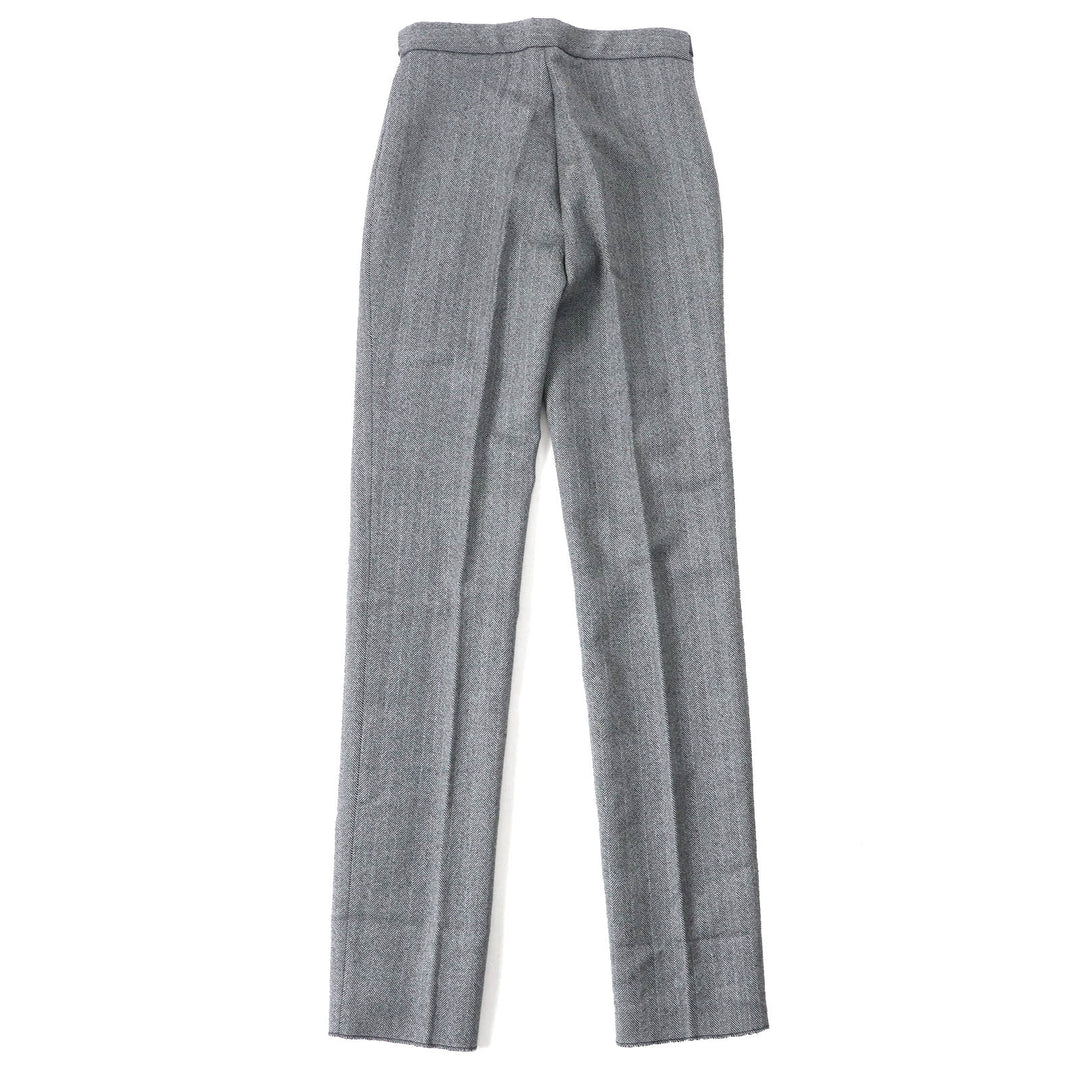 Pristine GUCCI Pants Tom Ford period herringbone pattern with leather belt Gray Women 40