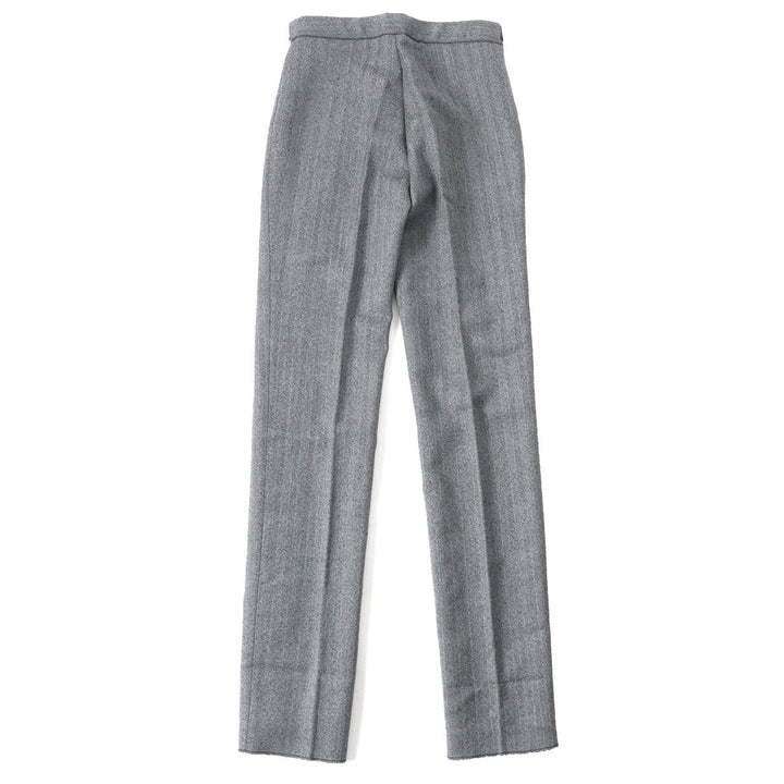 Pristine GUCCI Pants Tom Ford period herringbone pattern with leather belt Gray Women 40