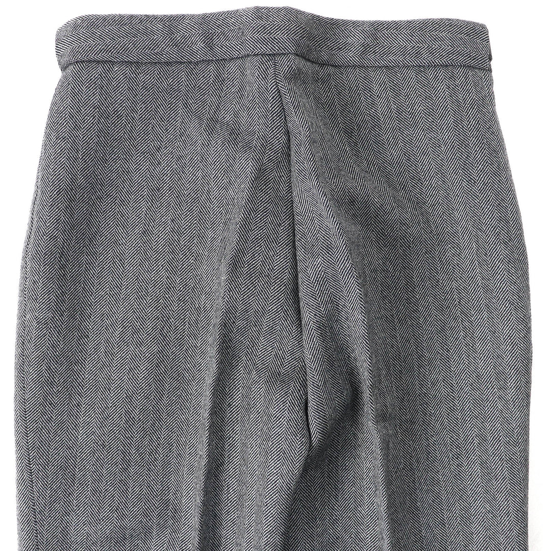 Pristine GUCCI Pants Tom Ford period herringbone pattern with leather belt Gray Women 40