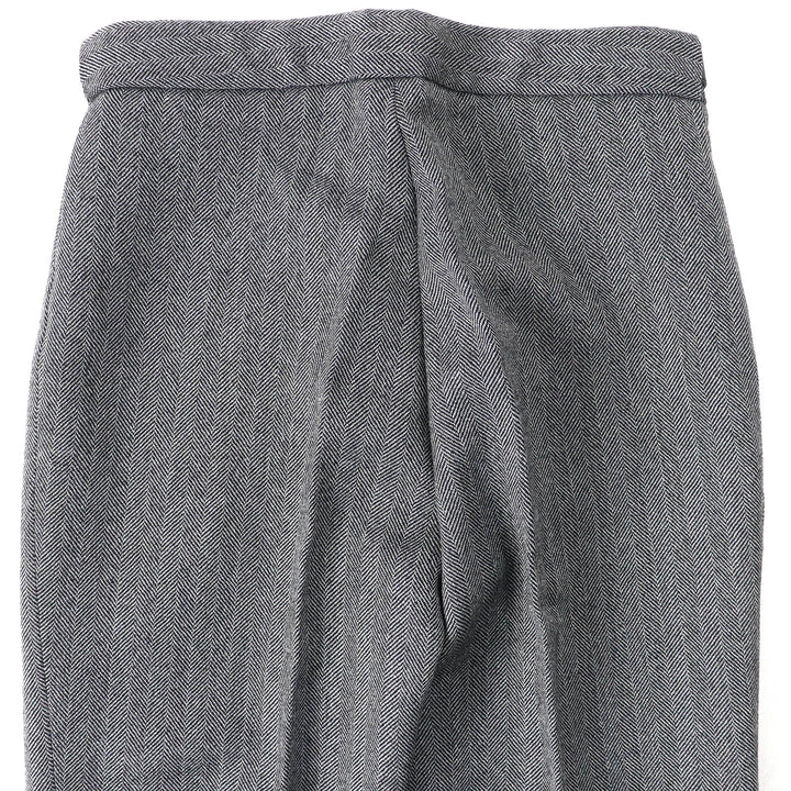 Pristine GUCCI Pants Tom Ford period herringbone pattern with leather belt Gray Women 40