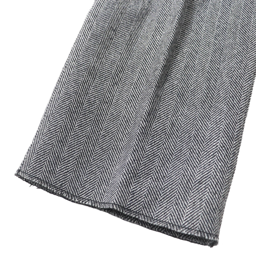 Pristine GUCCI Pants Tom Ford period herringbone pattern with leather belt Gray Women 40