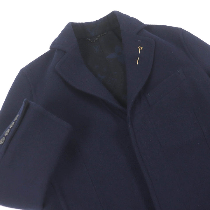 Great LOUIS VUITTON Chester coat Back monogram Navy wool mens 44 HJC55E