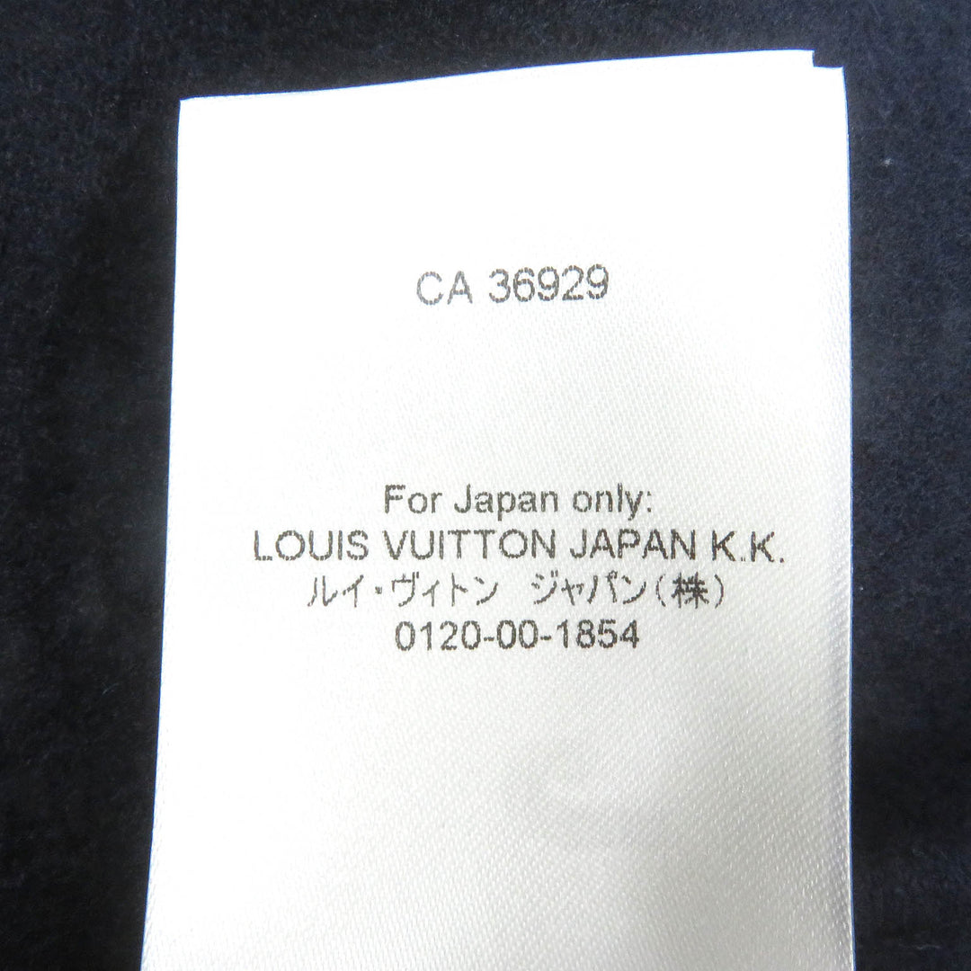 Great LOUIS VUITTON Chester coat Back monogram Navy wool mens 44 HJC55E