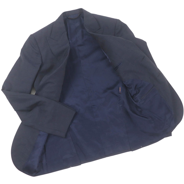 LOUIS VUITTON suit LV logo all-over pattern peak lapel single Navy mens 44