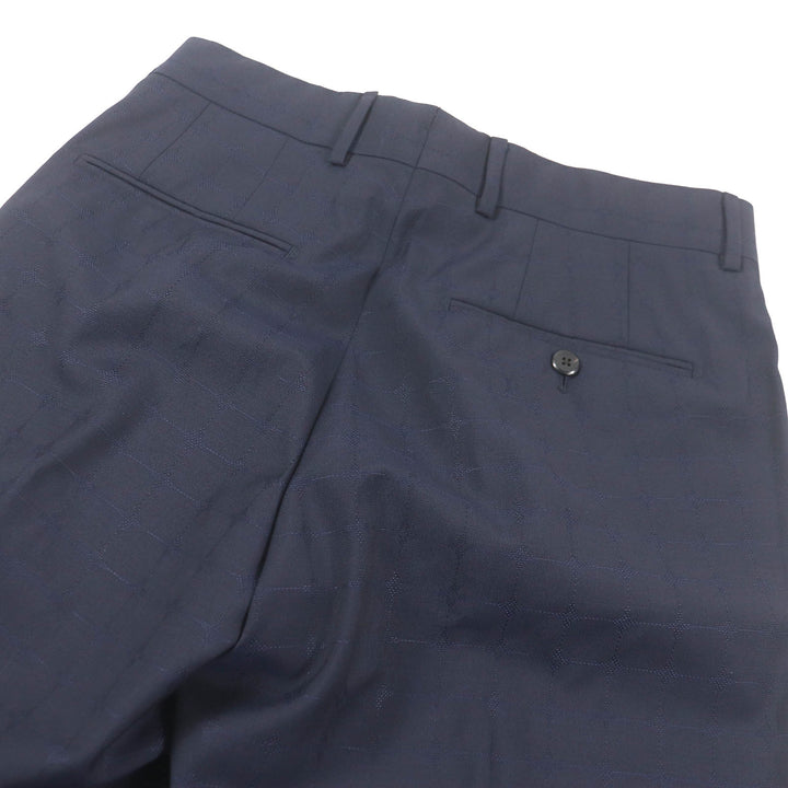 LOUIS VUITTON suit LV logo all-over pattern peak lapel single Navy mens 44