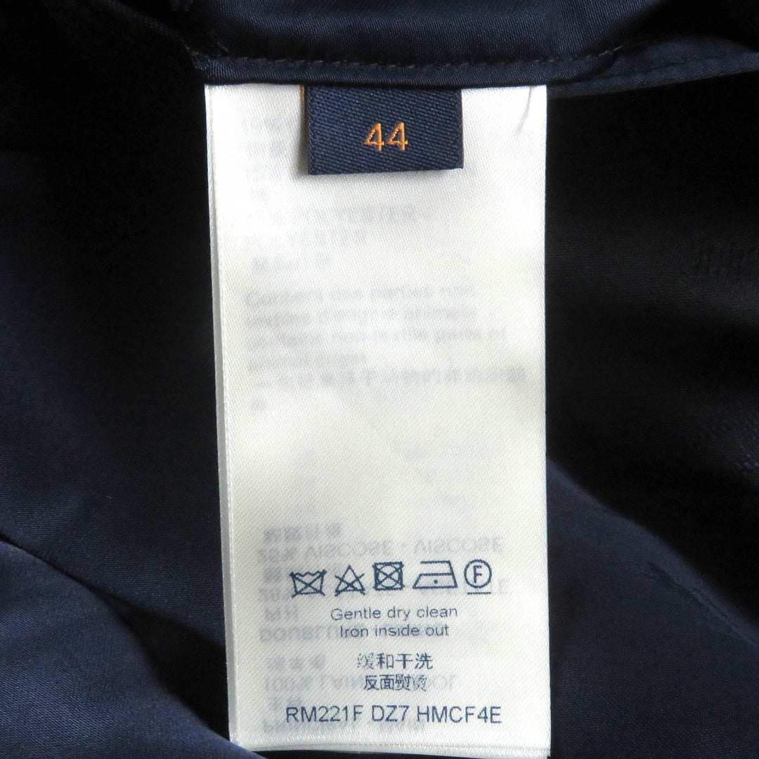 LOUIS VUITTON suit LV logo all-over pattern peak lapel single Navy mens 44
