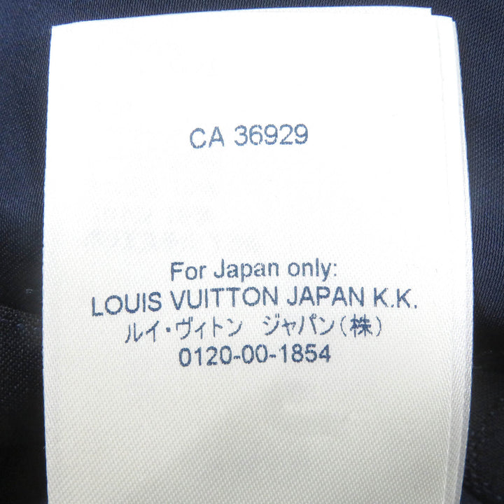 LOUIS VUITTON suit LV logo all-over pattern peak lapel single Navy mens 44