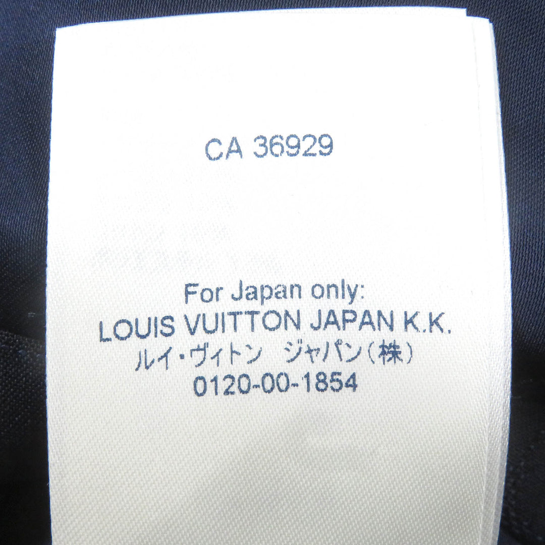 LOUIS VUITTON suit LV logo all-over pattern peak lapel single Navy mens 44
