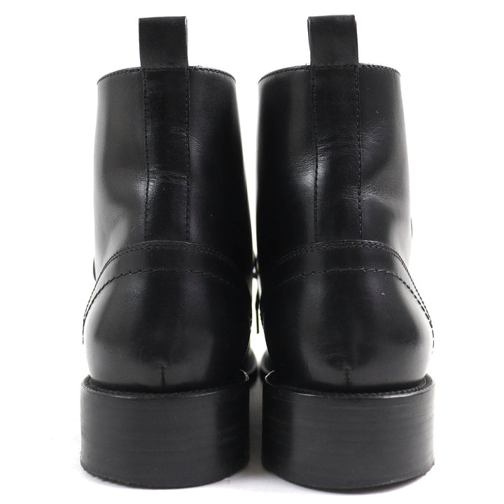 Great SAINT LAURENT PARIS short boots Lace-up Leather black Women 35.5 354530