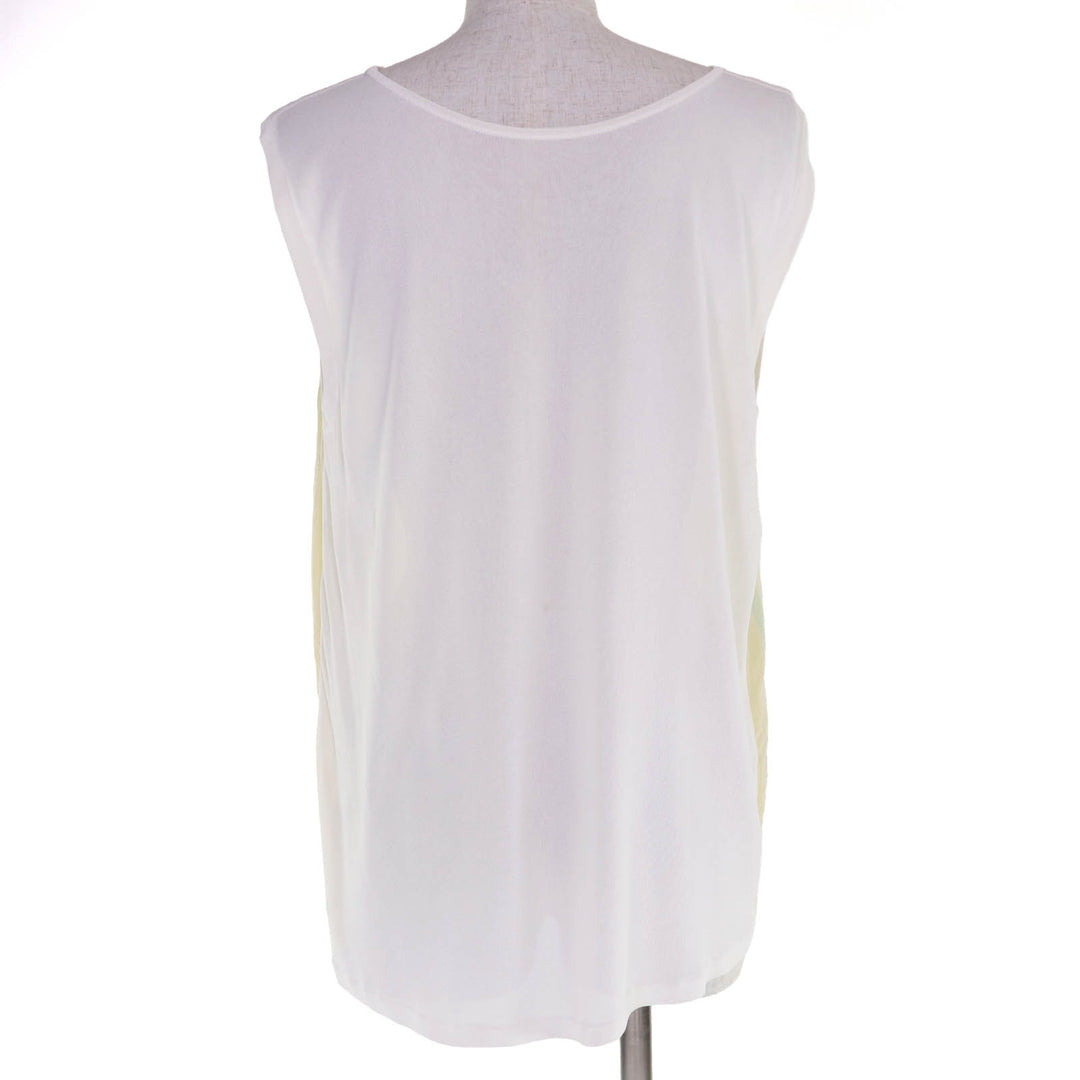 Very Good HERMES ensemble Margiela-era sleeveless cardigan Yellow white ー Women
