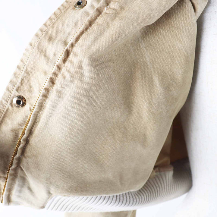 LOUIS VUITTON Jacket Washed denim cropped bomber jacket beige Women 34 1AB74I