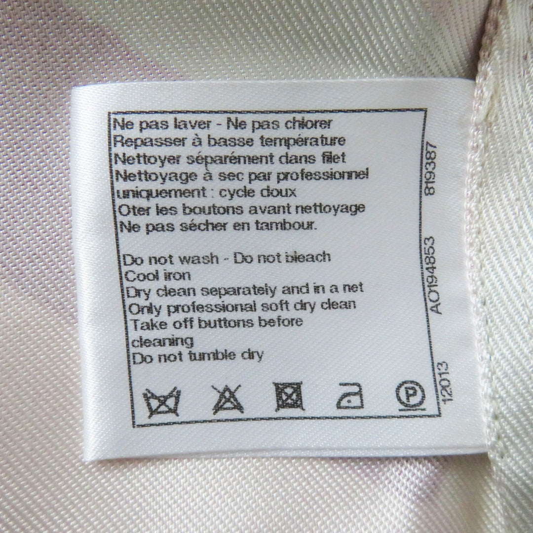 Pristine CHANEL one piece COCO MarkPattern Pink Blue Red Beige silk Women 36