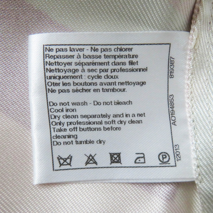 Pristine CHANEL one piece COCO MarkPattern Pink Blue Red Beige silk Women 36