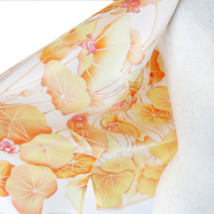Excellent HERMES Best Les Capucines Margiela period Orange silk Women 36