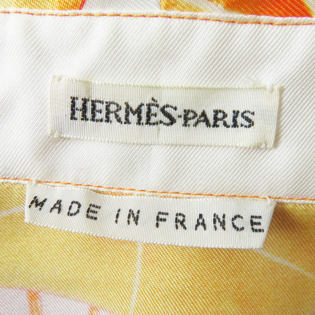 Excellent HERMES Best Les Capucines Margiela period Orange silk Women 36