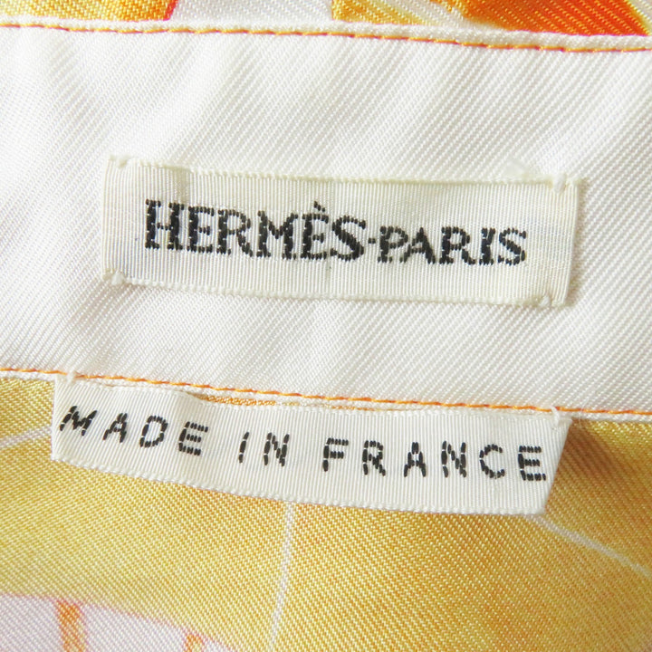 Excellent HERMES Best Les Capucines Margiela period Orange silk Women 36