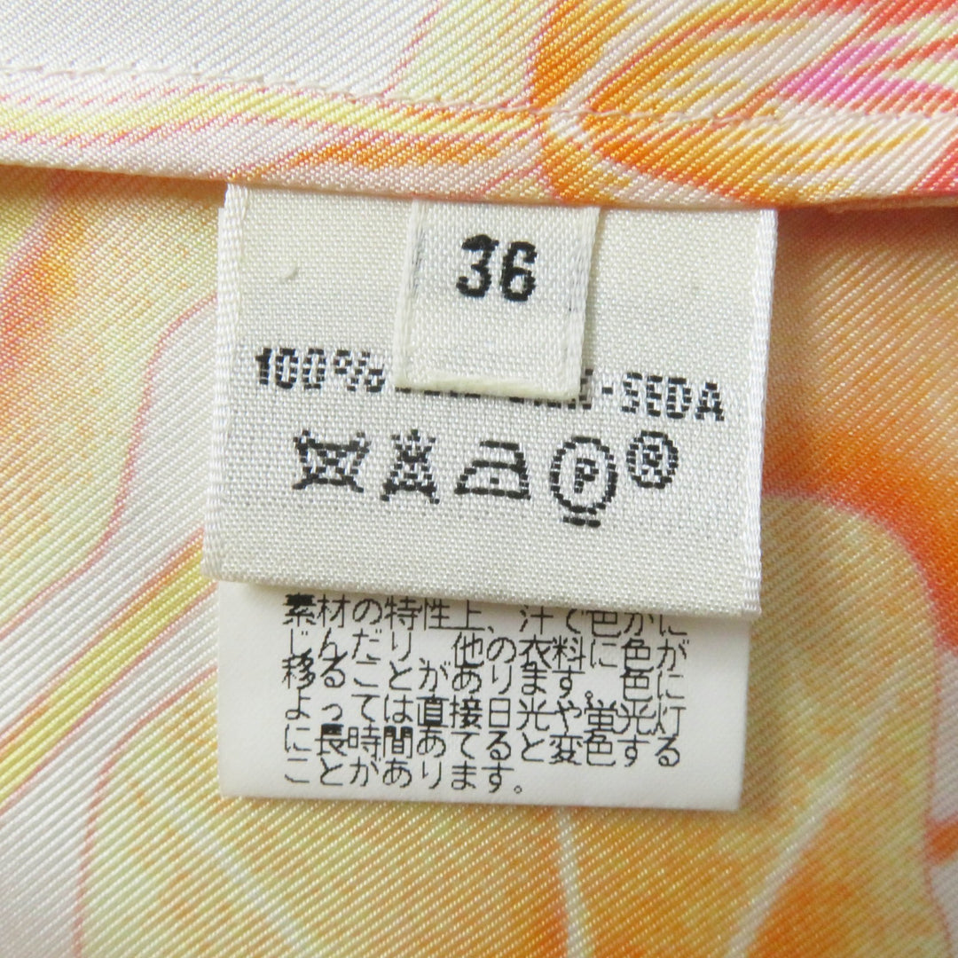 Excellent HERMES Best Les Capucines Margiela period Orange silk Women 36