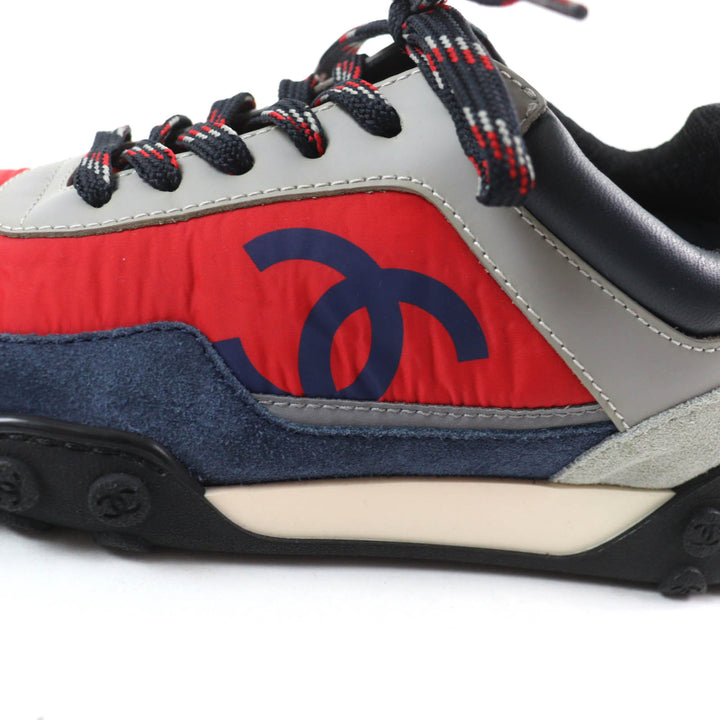 Great CHANEL sneakers Logo design COCO Mark suede leather Multi Women 35 G34086