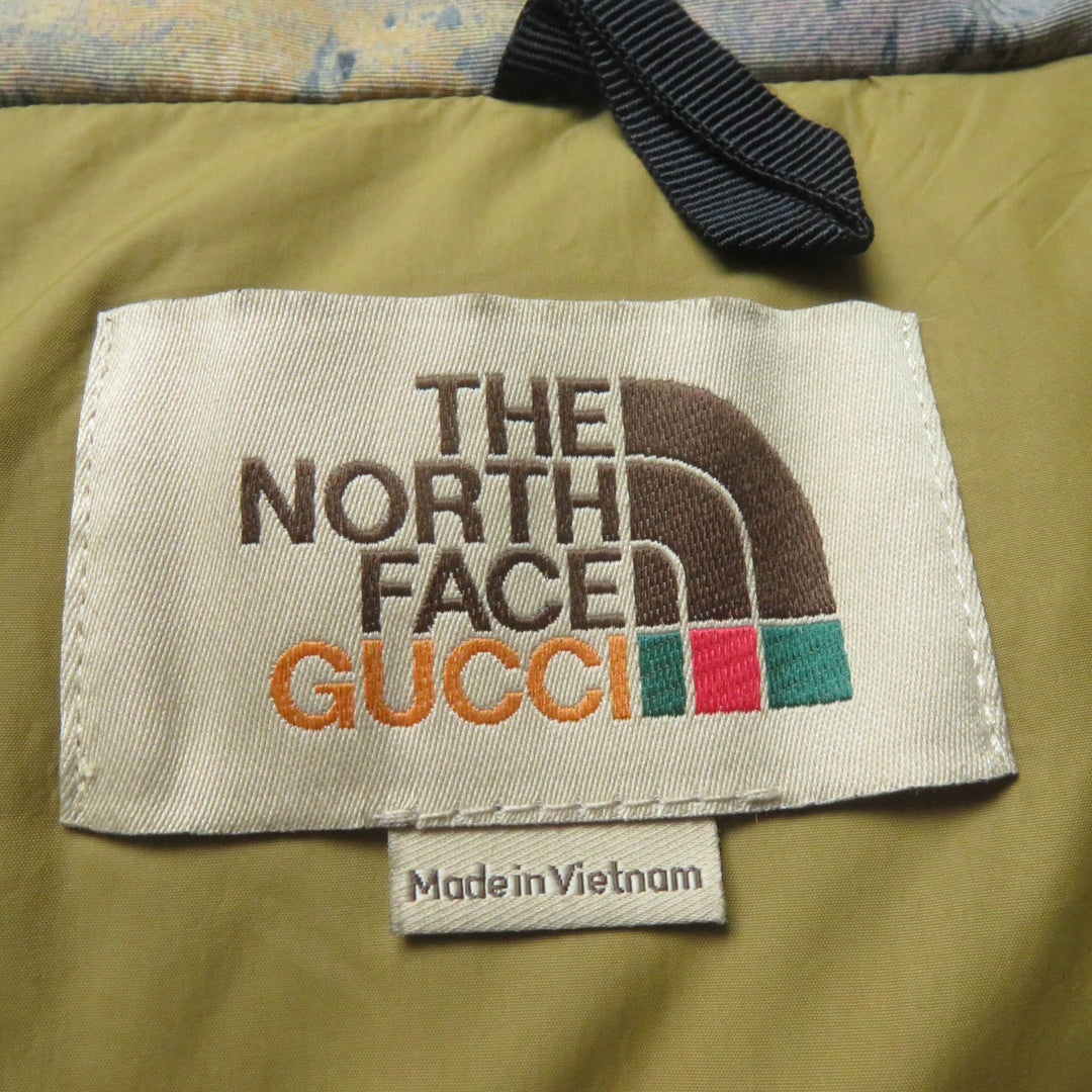 Pristine GUCCI×THE NORTH FACE down coat Forest print hooded S 663921
