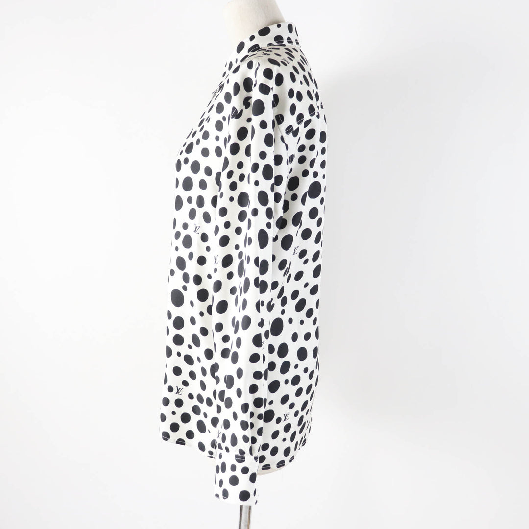 Excellent LOUIS VUITTON×Yayoi Kusama Long sleeve shirt infinity dot silk Women 36
