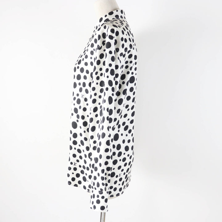 Excellent LOUIS VUITTON×Yayoi Kusama Long sleeve shirt infinity dot silk Women 36