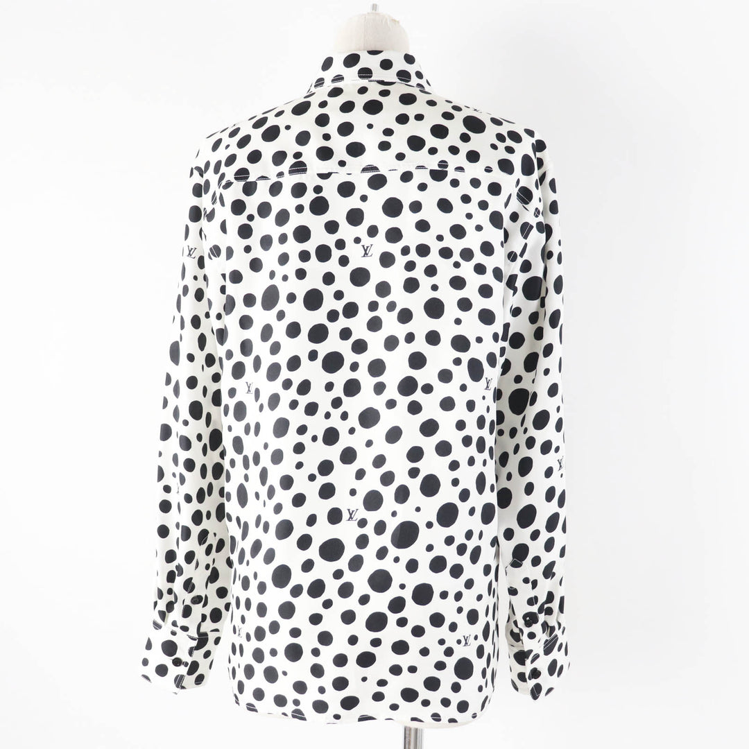 Excellent LOUIS VUITTON×Yayoi Kusama Long sleeve shirt infinity dot silk Women 36