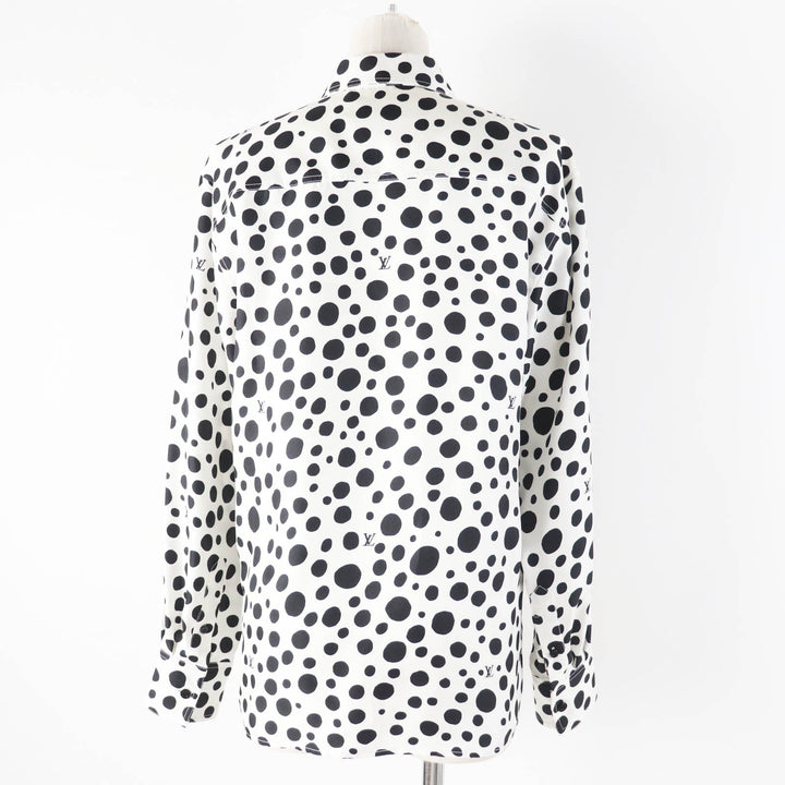 Excellent LOUIS VUITTON×Yayoi Kusama Long sleeve shirt infinity dot silk Women 36