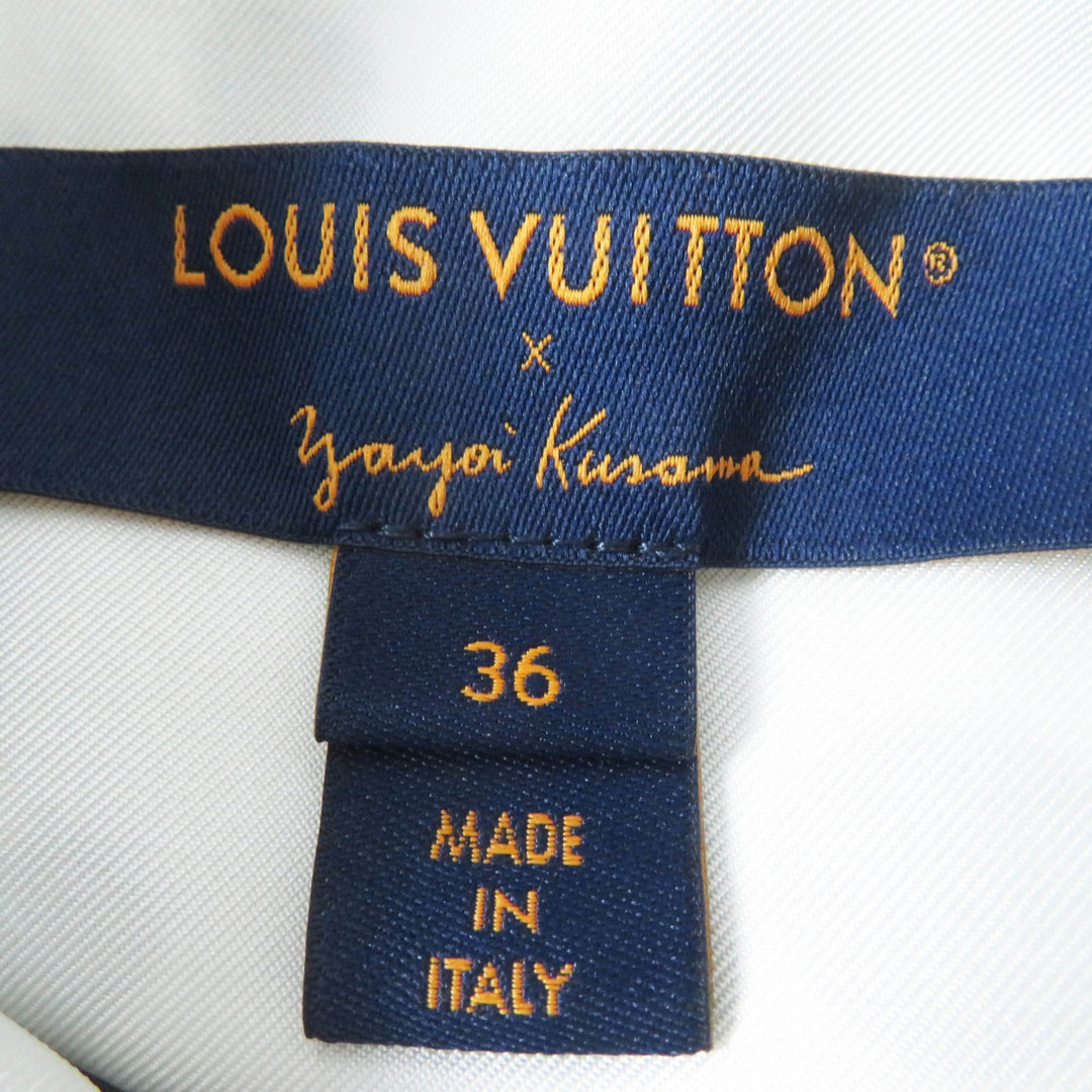 Excellent LOUIS VUITTON×Yayoi Kusama Long sleeve shirt infinity dot silk Women 36