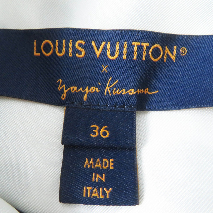 Excellent LOUIS VUITTON×Yayoi Kusama Long sleeve shirt infinity dot silk Women 36