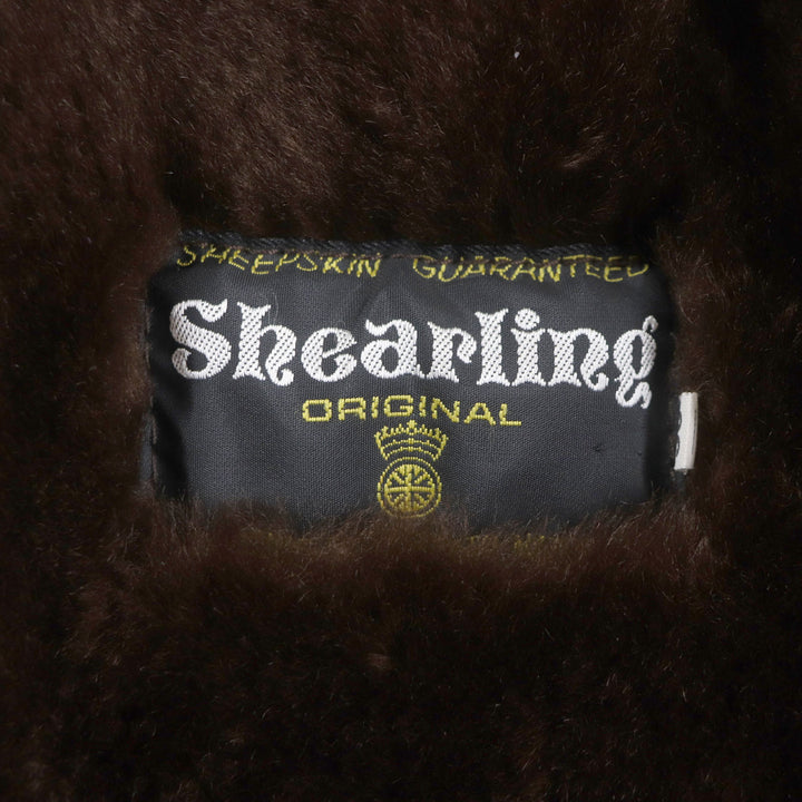 Very Good Nazareno Gabrielli Mouton coat shearling thick double breasted Dark brown Mouton mens 50