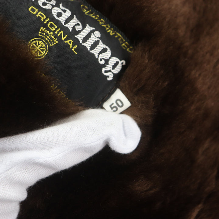 Very Good Nazareno Gabrielli Mouton coat shearling thick double breasted Dark brown Mouton mens 50