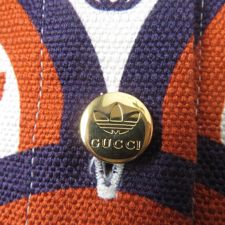 Pristine GUCCI×adidas Short sleeve shirt Trefoil logo Orange series Women 36