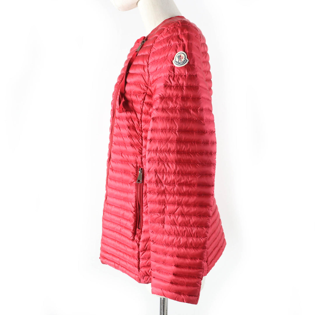 Great MONCLER Down jacket AXINITE Logo patch ZIP UP Red Nylon Women 1