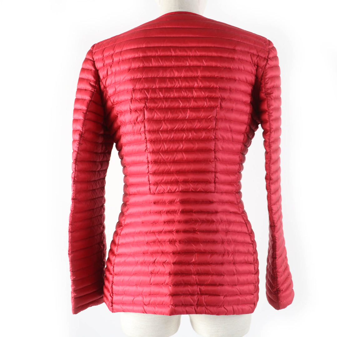 Great MONCLER Down jacket AXINITE Logo patch ZIP UP Red Nylon Women 1