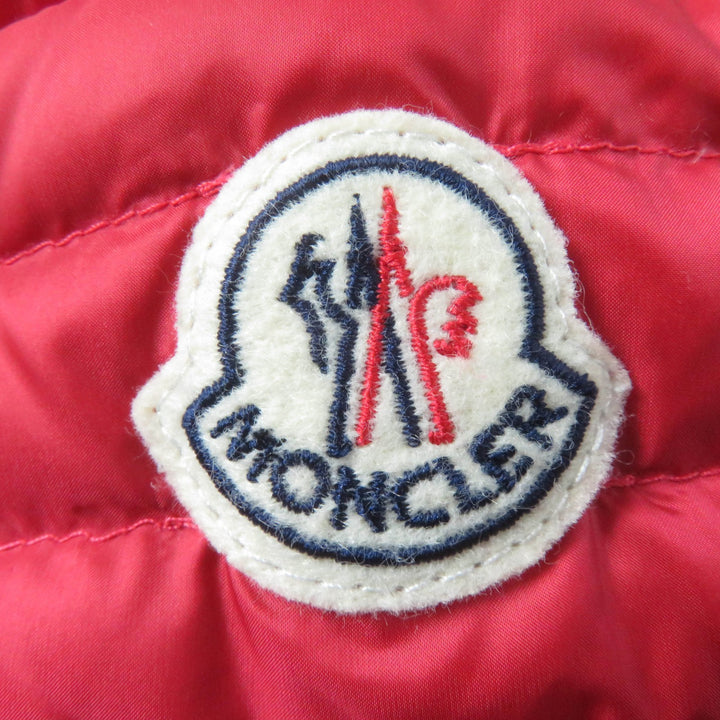 Great MONCLER Down jacket AXINITE Logo patch ZIP UP Red Nylon Women 1