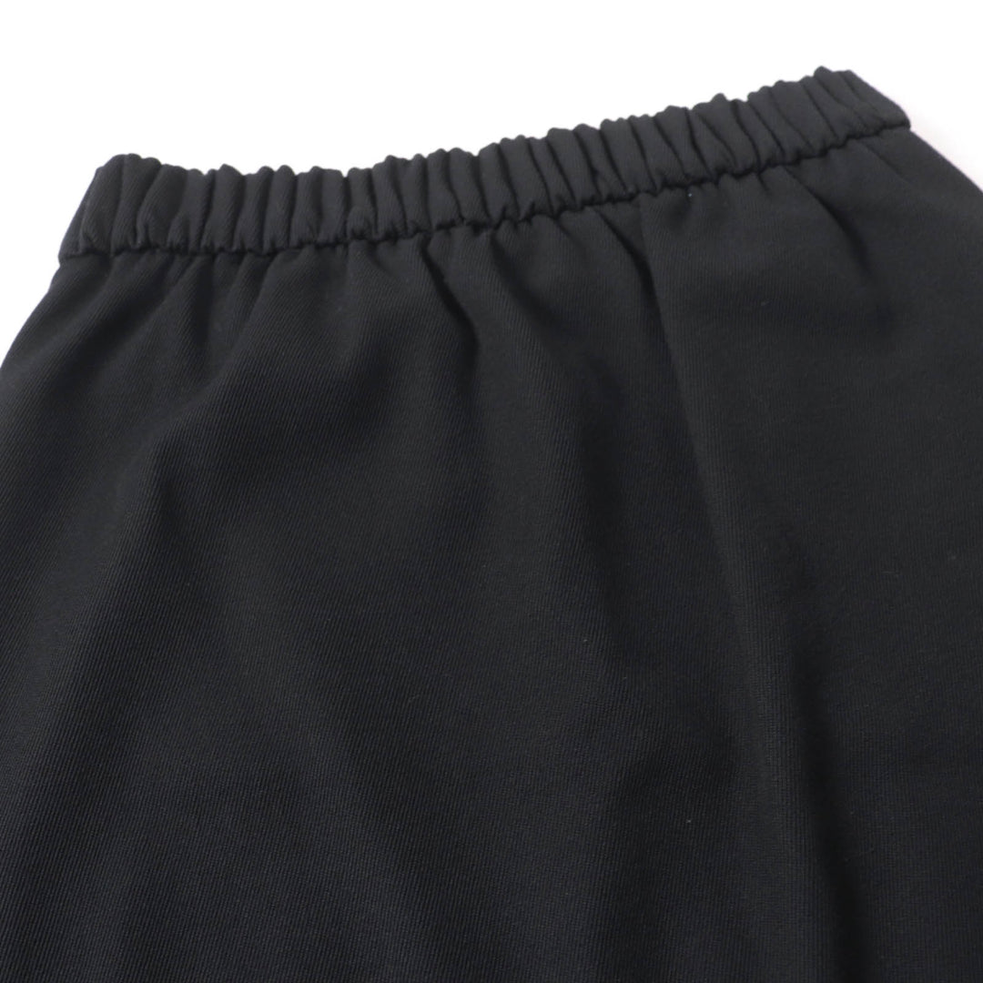 Great CHANEL Pleated skirt COCO Mark button black wool Women 34 P46707V34279