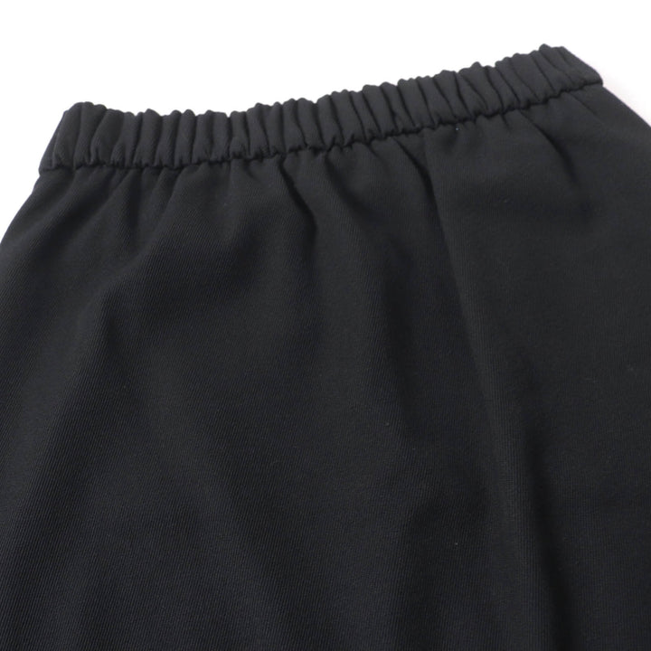 Great CHANEL Pleated skirt COCO Mark button black wool Women 34 P46707V34279