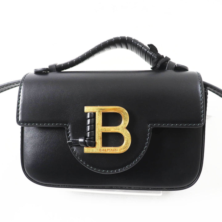 Excellent BALMAIN Shoulder Bag Bbuzz mini bag black leather Women DN1DG811